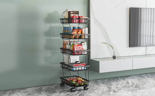 5-Tier Metal Storage Baskets $40 Shipped