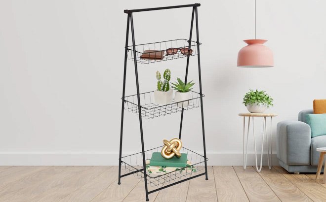 3-Tier Folding Ladder Shelf $33 (Reg $100)