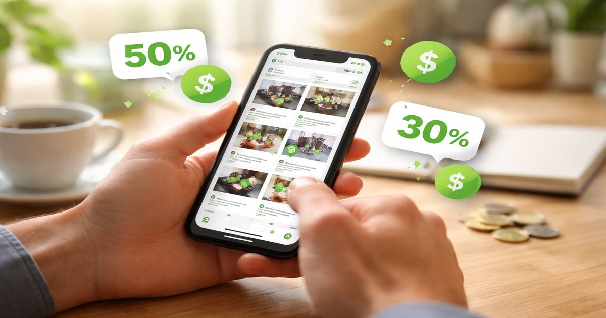 slickdeals app in use
