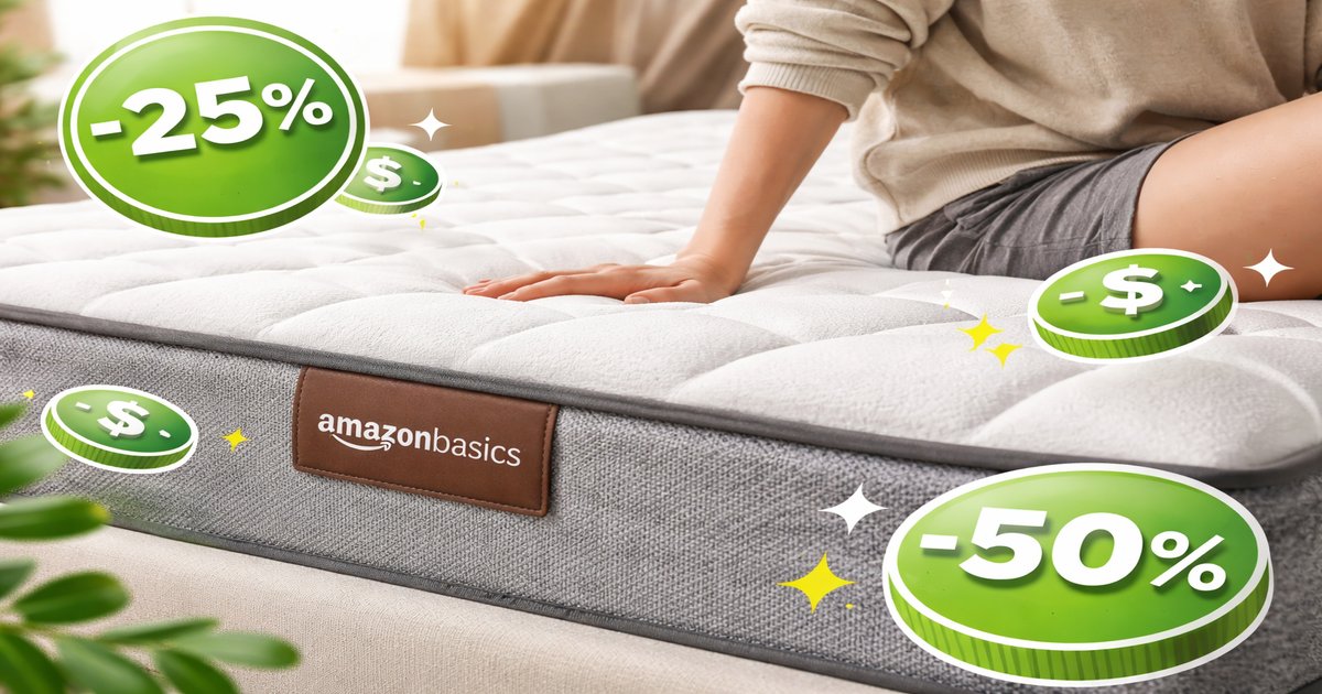 amazon basics mattress in use