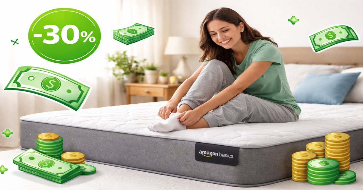 amazon basics mattress in use
